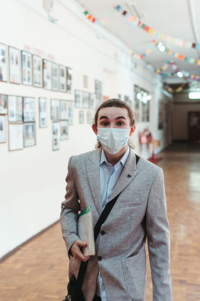 a man in a mask