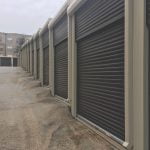 a building with a fence